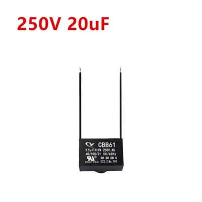 CBB61 20mfd 20uF 250V VAC 50/60Hz Epoxy Resin Sealed Ceiling Fan Capacitor