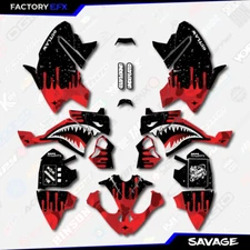Red Savage Camo Racing Graphics kit fits Polaris Outlaw 90 ATV Decals 07-14