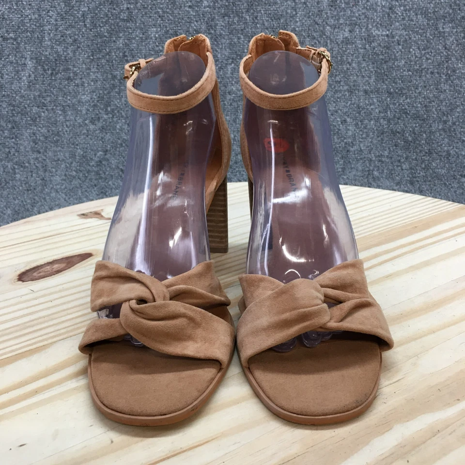 Lucky Brand Sandals Womens 9.5 M Nacito Ankle Straps Brown Leather Heeled Casual - Image 4 of 4