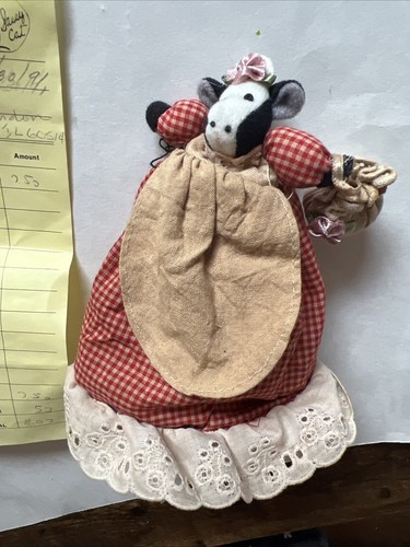 Kleine Puppe an jedem Ende Handarbeit Hase und Kuh Pull Dress Up - Bild 7 von 7