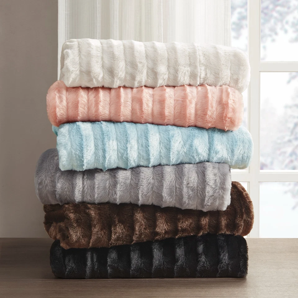 Madison Park Duke Long Fur Throw 50x60 - Image 2 of 4