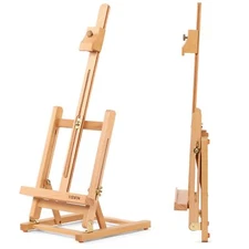 25"H Basic Tabletop H-Frame Easel, Hold Canvas up to 16", Adjustable Sturdy B...