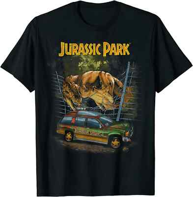 Jurassic Park Vintage T-Rex Break Out Graphic T-Shirt