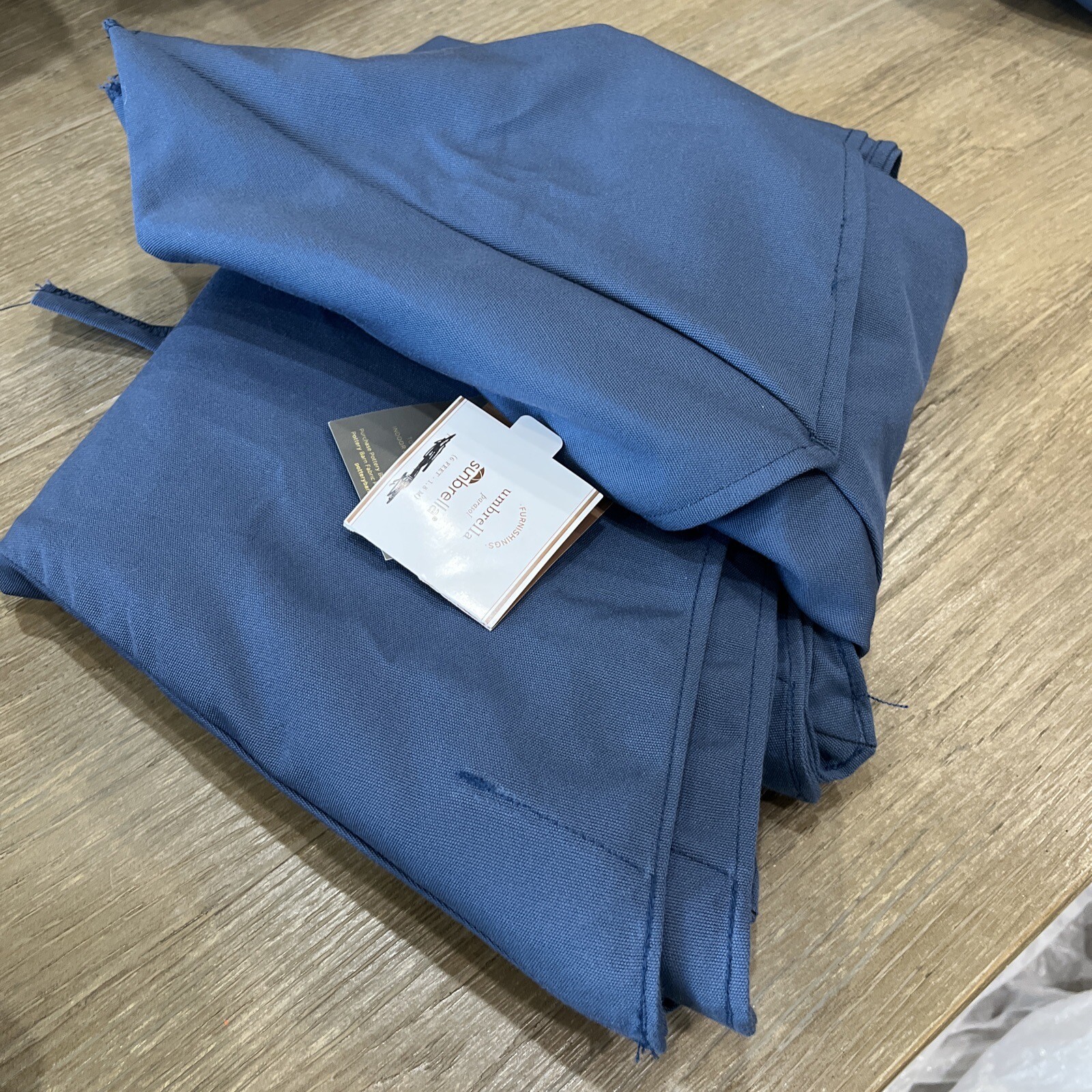 Pottery Barn Umbrella Replacement Canopy 6 ft round Sapphire Blue