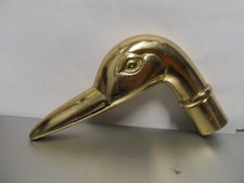 Vintage Brass Duck Head Walking Stick Threaded Handle Only 5" X 3 1/2"