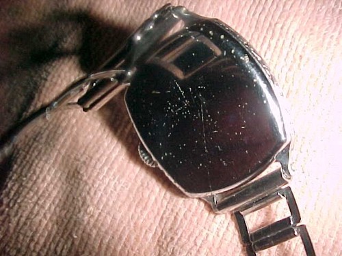 ELGIN 1928 - FUNDA DE COJÍN DE NÍQUEL - BISEL ESMALTADO - BANDA KREMENTZ - Imagen 6 de 8