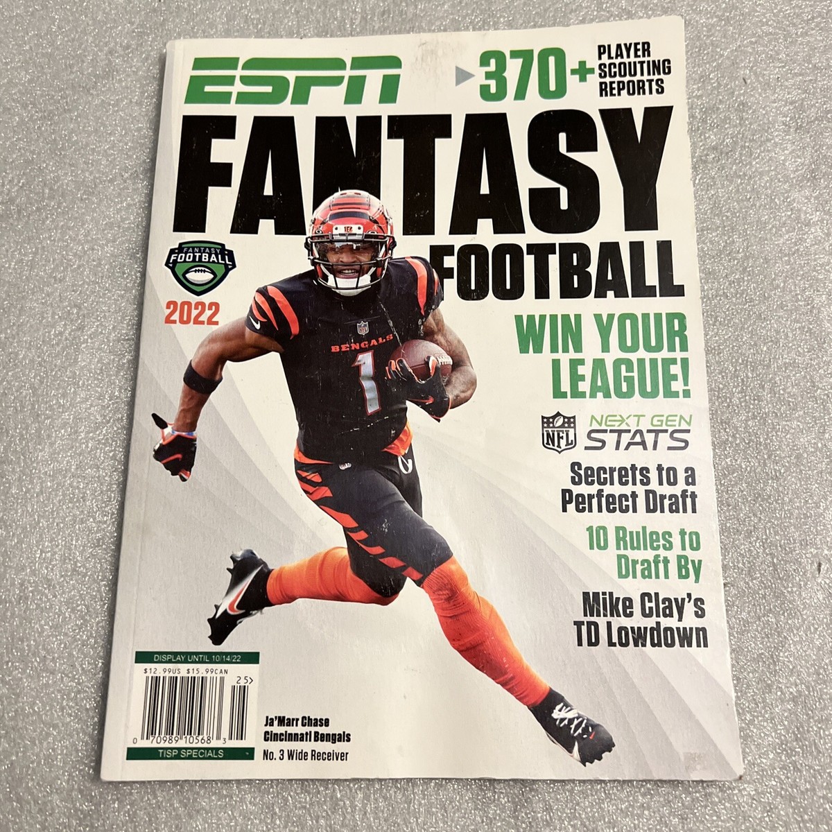 ESPN Magazine Fantasy Football 2022 Cover /Ja'Marr Chase
