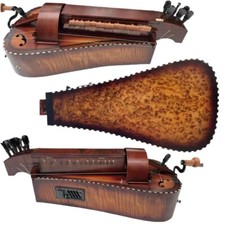 Maple wood Electric Hurdy-gurdy, 6 strings 24 keys Electric Hurdy Gurdy