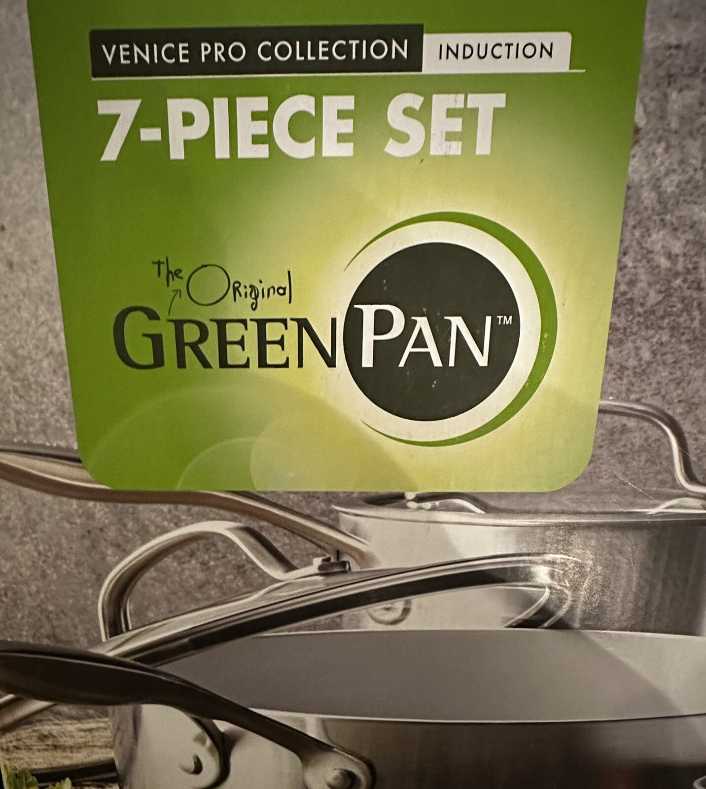 NIB The Original GreenPan Venice Pro Collection Induction 7-Piece Set Nonstick