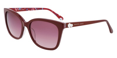 Draper James DJ7023 Sunglasses Women Merlot Rectangle 55mm New & Authentic