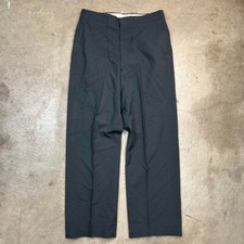 Vintage 70s US Military dress pants 32x28 army green wool blend trousers AG344