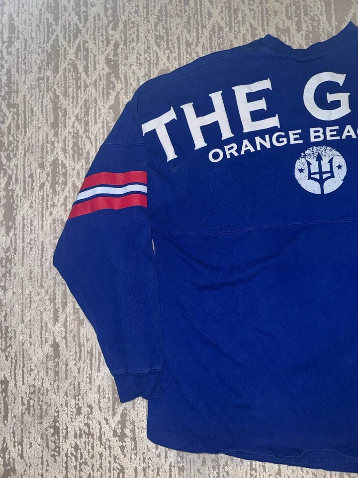 Jersey The Gulf Orange Beach Manga Larga Spirit Azul Excelente Estado Foto 2 de 4