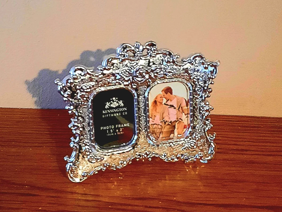ACRYLIC PLASTIC SMALL 2 in 1 ShabbyChic Photo Frame Vintage Placecard Wedding