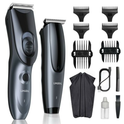 Professional Electric Hair Clippers for Men Cordless Beard Trimmer Kit Limural