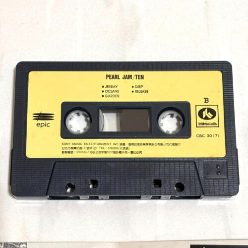 Pearl Jam 1991 Ten (Himalaya) Taiwan 1st Edition 11 Track Cassette Tape Album - Picture 6 of 6