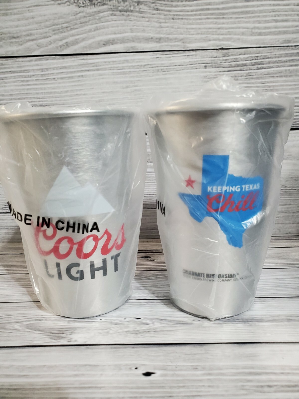 Cold Activated 16oz Coors Light Aluminum Cup Brand New 5in tall KEEPING TX CHILL eBay