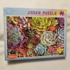 New Jigsaw Puzzle 1000 Pieces Colorful Succulent Plants 70cm X 50cm