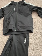 Reebok Black Hoodie  Pants Set 12 months Tracksuit