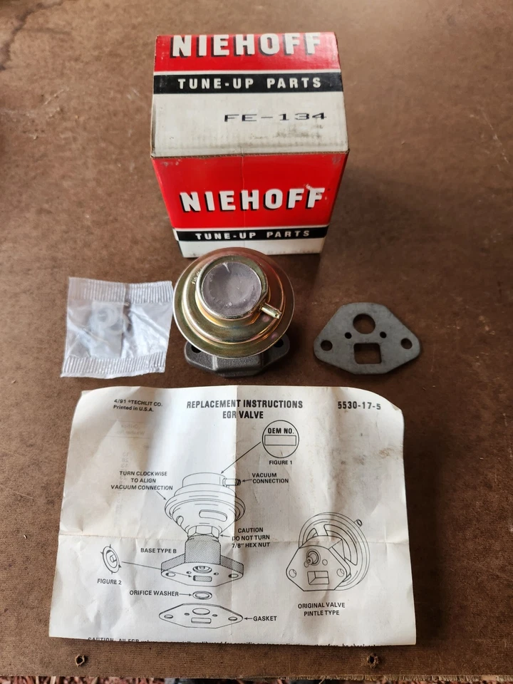 Válvula EGR EGV FE-134 Niehoff 73-89 GM Camiones Chevy Pontiac Buick Nuevo de Lote Antiguo Foto 2 de 4