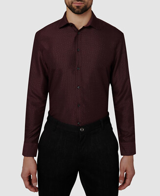 calabrum dress shirts $50 Calabrum Men's Red Regular-Fit Performance Dress Shirt Size 15-15.5  33/34