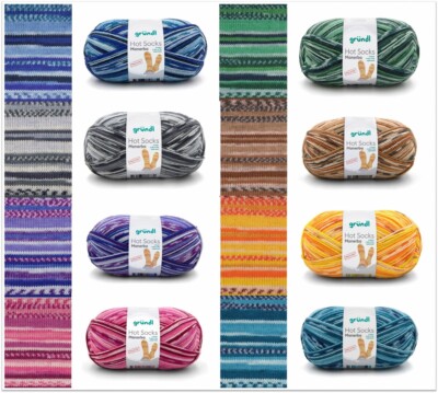 150g Gründl Hot Socks Manerba 6-fach Sockenwolle Garn zum stricken GP 73,00 /1kg