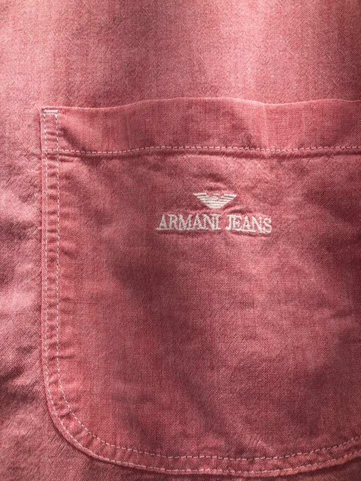 Vintage ARMANI JEANS Mens Short Sleeve Shirt Size M - Image 2 of 4