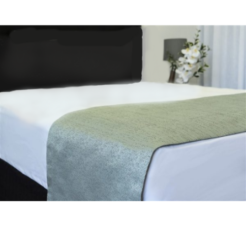 Ashgrove Sage Hotel Bed Runner King | Bnb Supplies  - Picture 1 of 2