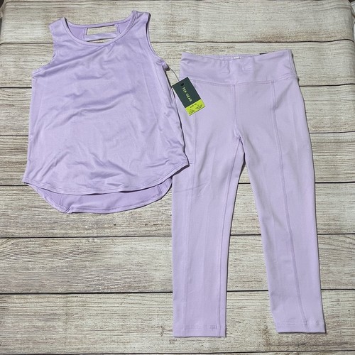 Girls Athletic Wear Size 7. NWT! Purple Leggings and 2 Tank Tops. Athletic - Picture 2 of 17