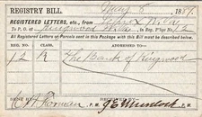 Late 1800's Lot 16 West Virginia Post Office Registry Bill Postcards