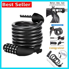 Tough 12mm Combination Lock for Bikes - Lightweight & Versatile 120cm Cable