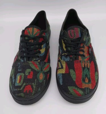 Vans Skate Shoes Womens Baja Reggae Rasta Floral Tapestry Southwest  Sneakers