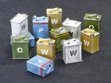 Plus Model 1/35 2 Gallon British POW Canisters Flimsies (12 pcs w/Decals) DP3004