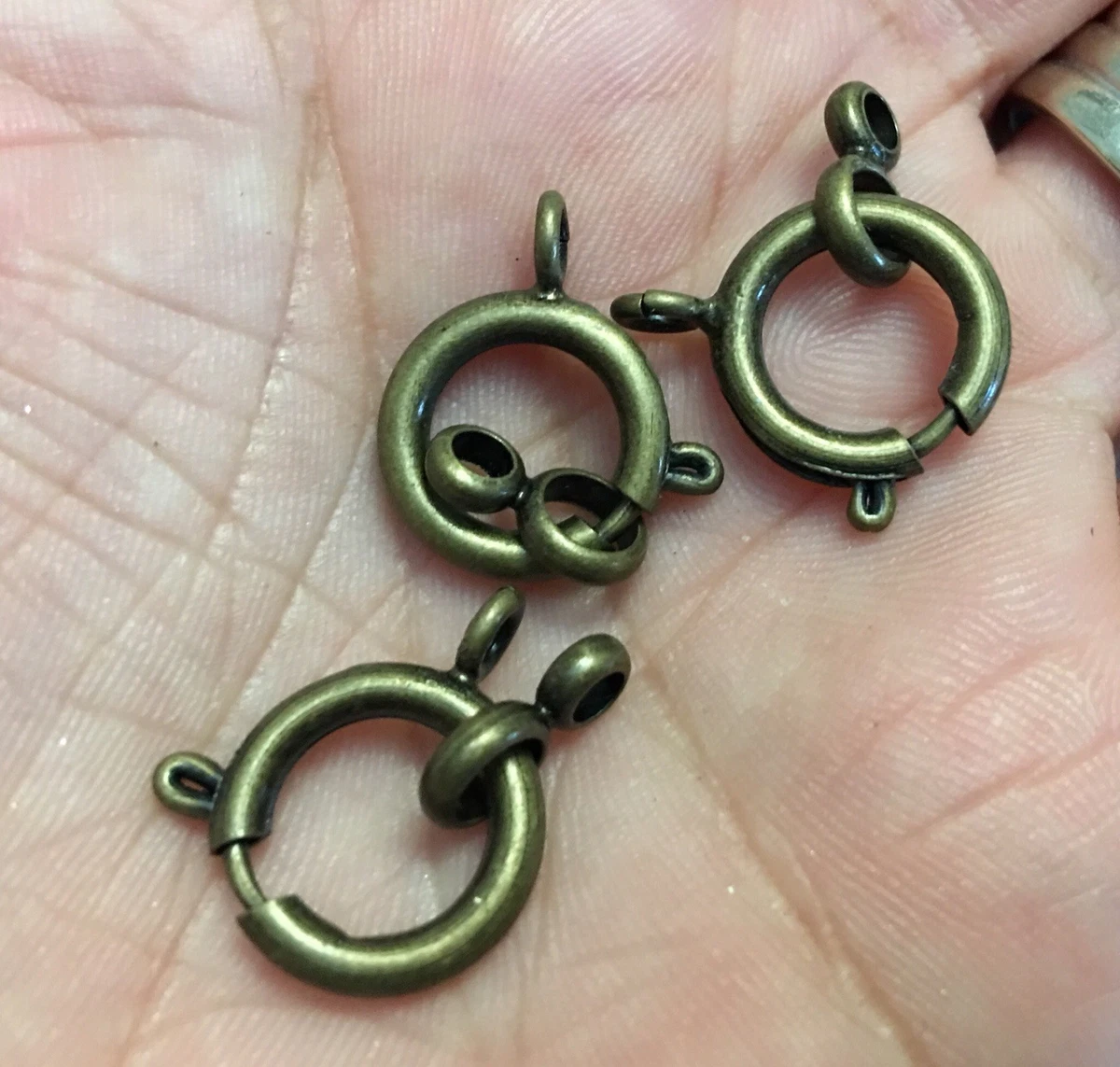 Aged Brass Metal Old Look Large C Clasp Closure Clasps Jewelry