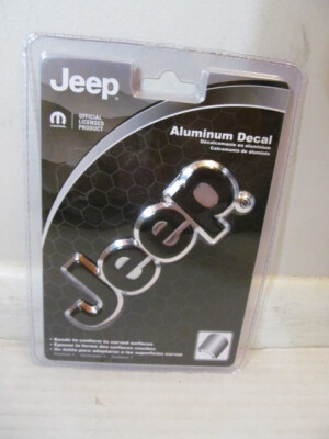 Chroma Jeep Aluminum Decal, 4.6'' x 1.5'', Conforms to Curved Surfaces