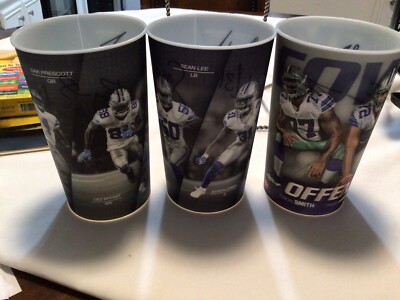 3 NFL Dallas Cowboys 3-D Souvenier Cup Great Gift For The Cowboy Football Fan