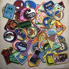 Iron On patches Lot Of 40 Random: Over 60 Designs