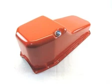 1980-85 SBC Chevy 305 327 350 Stock Steel Oil Pan Pass Side Dip Orange E44022R