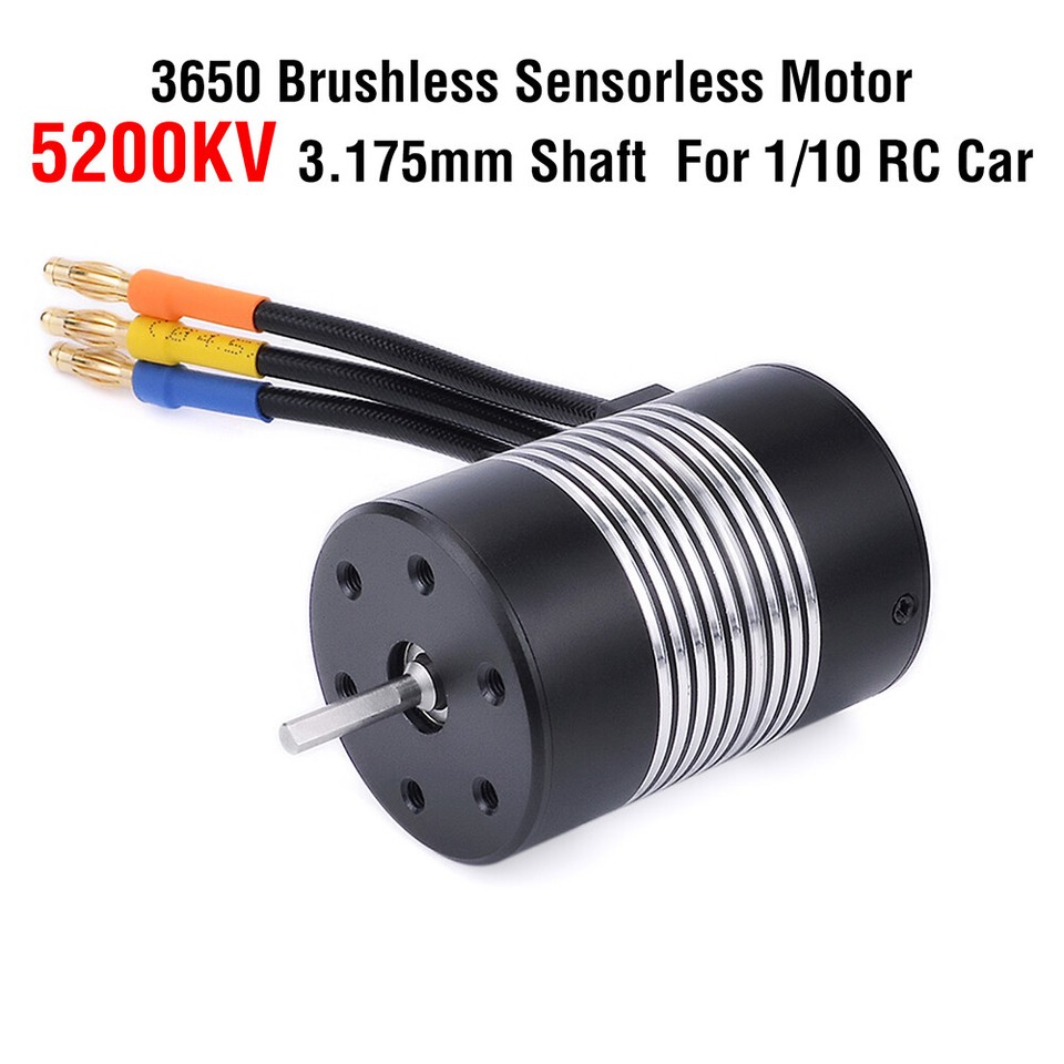 Moteur Brushless 3650 Pour Voiture RC 1/10 : KV 2300 à 7700, Marque Rocket, Compatible Tamiya