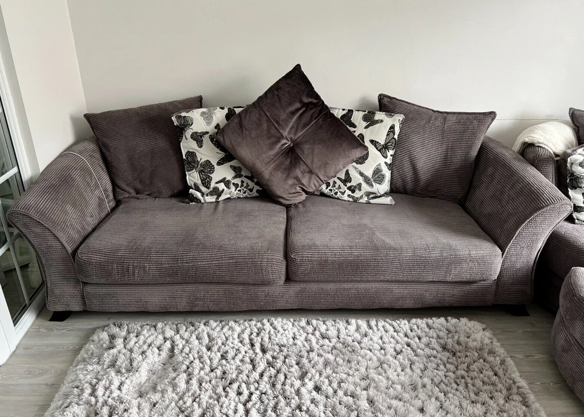 DFS Escape Sofa Set Grey Fabric Sofa Set of 4 Escape Used Sofas