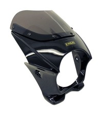 Emgo Villain Mini Cafe Black Fairing Windshield 5.75" Headlight Opening Mark II