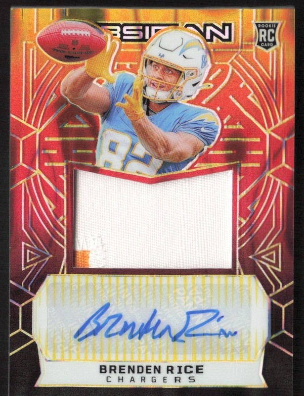 2024 Obsidian RPA Molten 17/28 Brenden Rice Rookie Auto #RJJ-BRE TS7