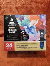 Arteza Acrylic Paint For Arts And Crafts. 24 Pieces With Unique Colors. NEW