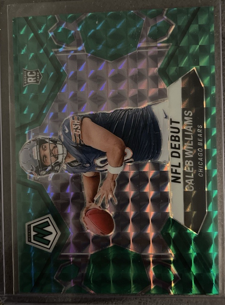 Caleb Williams 2024 Panini Mosaic NFL Debut Green Mosaic Prizm 289 Bears Rookie