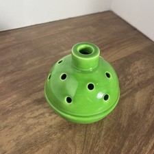 Vintage Flower Frog Porcelain Green 12 Holes made in Japan