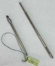 Antique Knitting Needle Guards Continental 926 Sterling Silver Engraved Lot of 2