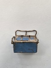 Antique Tin Toy Soft Metal Replacement Part Seat Bench With Hinges