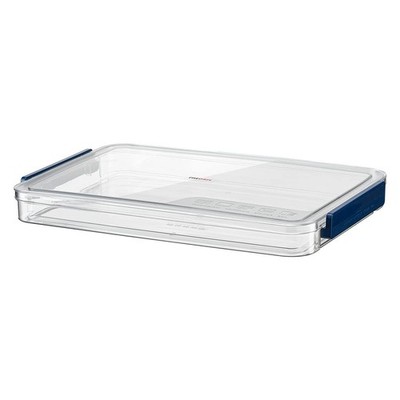 A4 Plastic File Box Scrapbook Paper Photo Storage Container Blue Case
