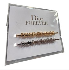 New Dior Beauty Forever Hair Pins Barrette Set Of 2 Gold/Silver Novelty GWP