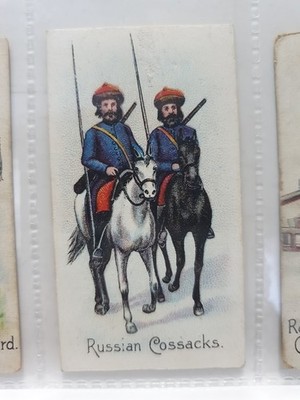 Hill's Sweet America Zigarettenkarte, Kolonialtruppen, russische Kosaken (Cig13