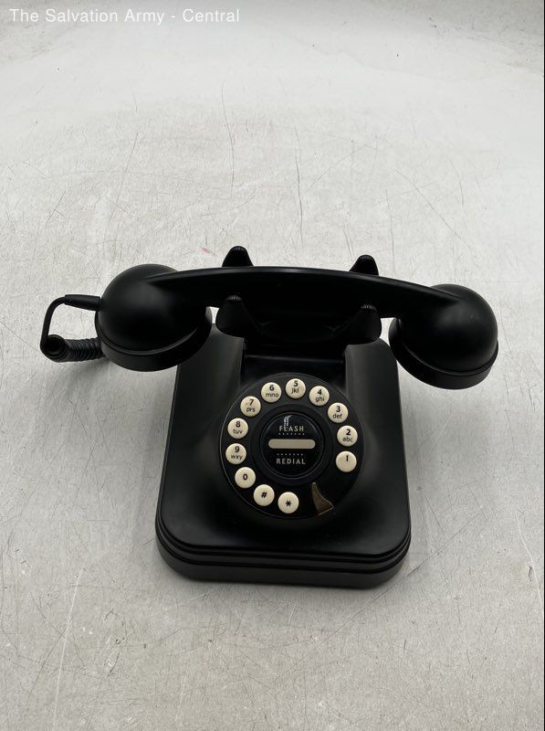 Vintage Grand Phone Black Modern Replica Of Collectible Rotary Telephone